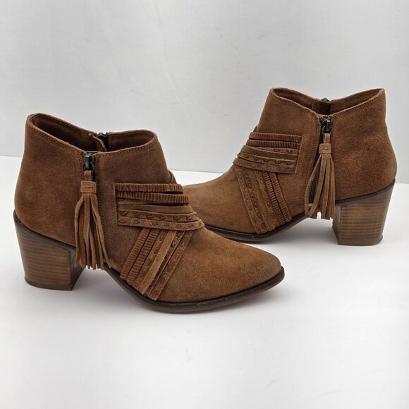 Naughty Monkey Noah Suede Ankle Boots Carmel Brown Size 8.5 - Picture 1 of 14
